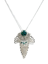 Alpaca Silver & Apatite Artisan Necklace