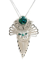 Alpaca Silver & Apatite Artisan Necklace