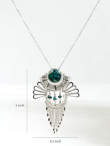 Alpaca Silver & Apatite Artisan Necklace