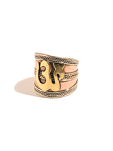 Tibetan Copper Dimensional Om Ring