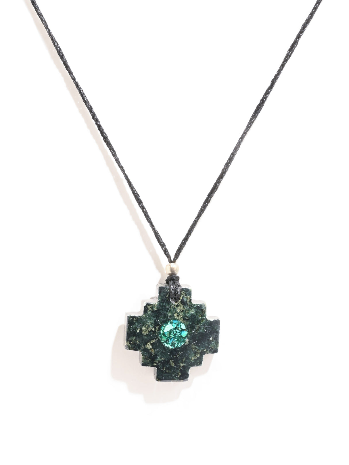 Peruvian Chakana Necklace with Center Stone