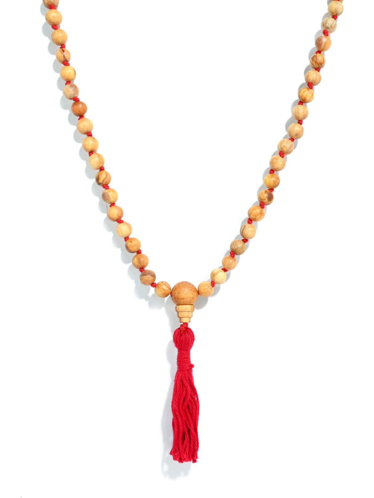 Palo Santo Wood Prayer Bead Mala Knotted