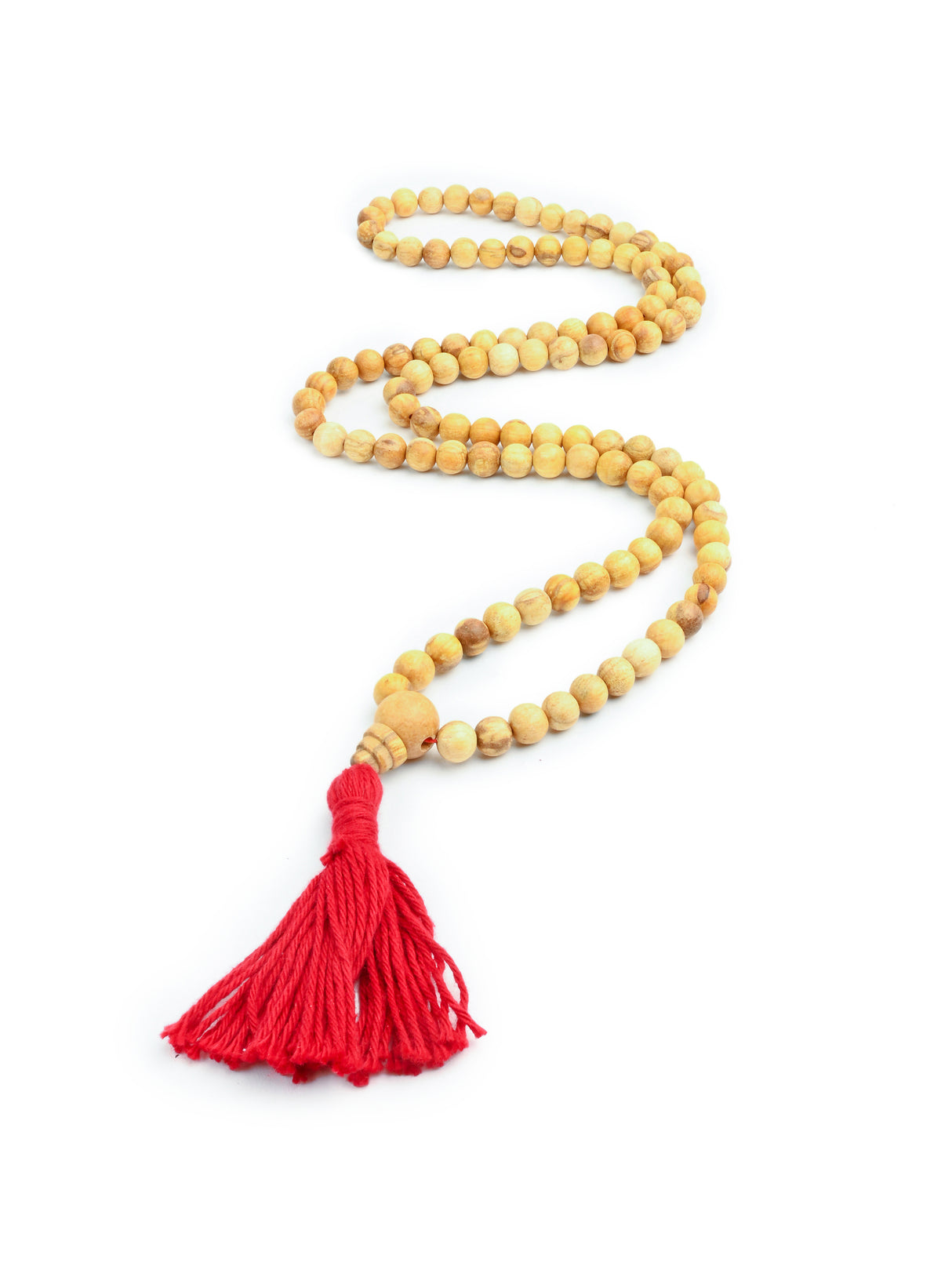 Palo Santo Wood Prayer Bead Mala | j0434-Red