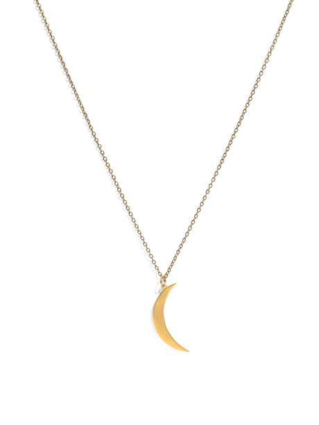Necklaces Crescent Moon Necklace | j0509-brass