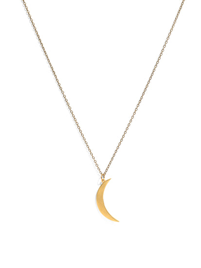Necklaces Crescent Moon Necklace | j0509-brass