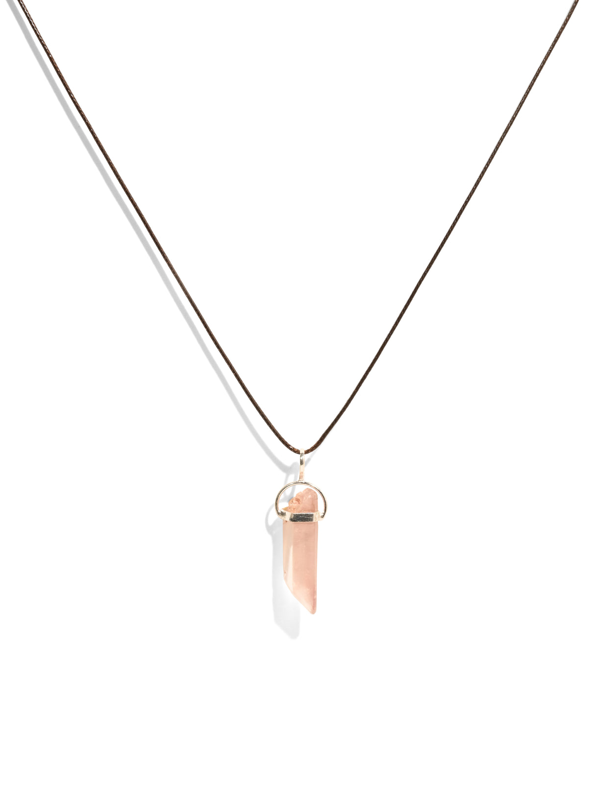 Raw Lithium Quartz Pendant Necklace