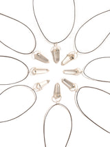 Clear Quartz Vogel Style Pendant Necklace