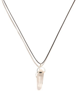 Clear Quartz Vogel Style Pendant Necklace
