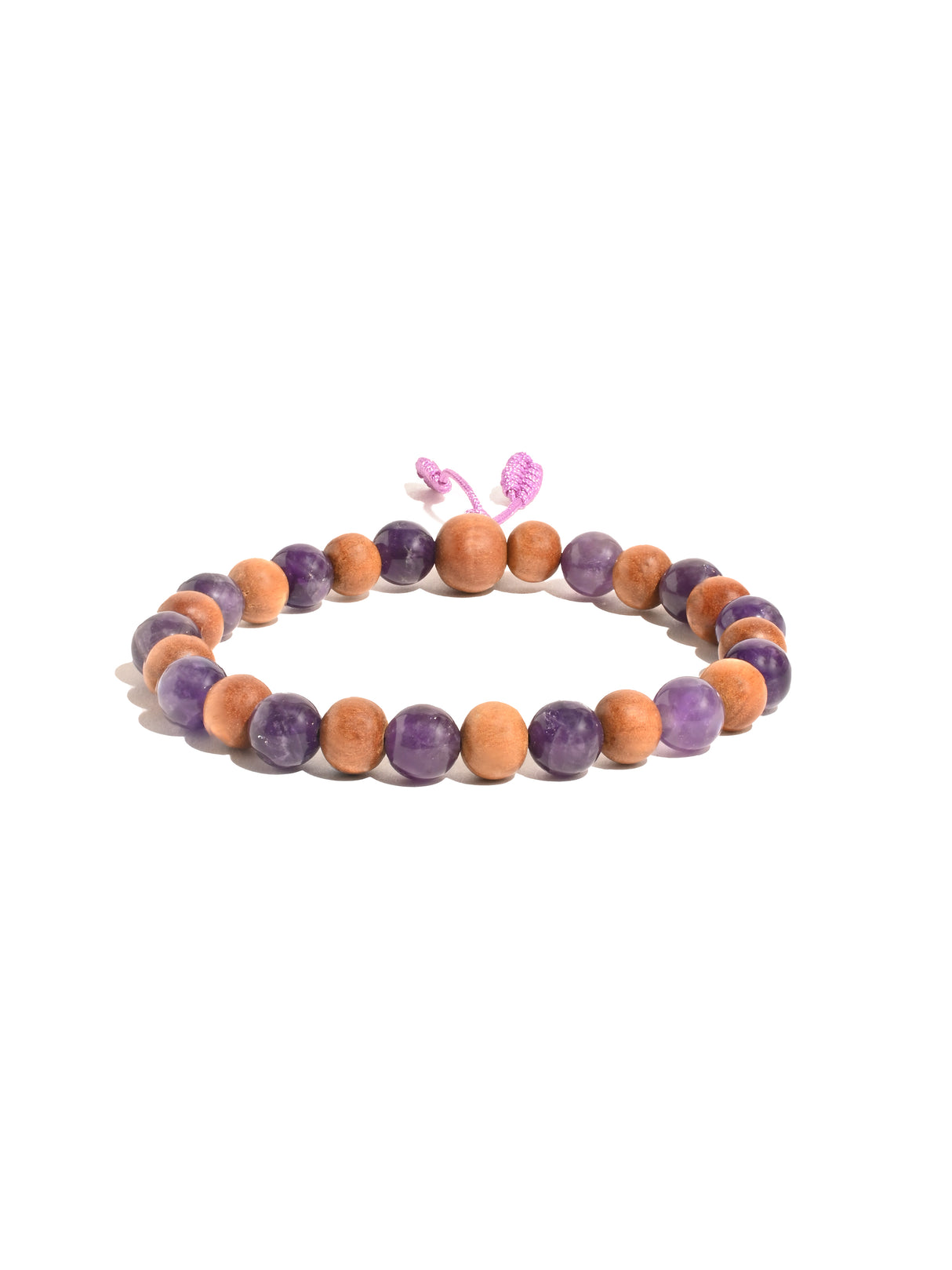 Amethyst & Sandalwood Wrist Mala