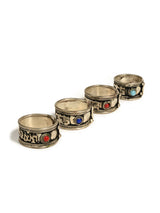Tibetan OM Mane Padme Hum Jeweled Ring