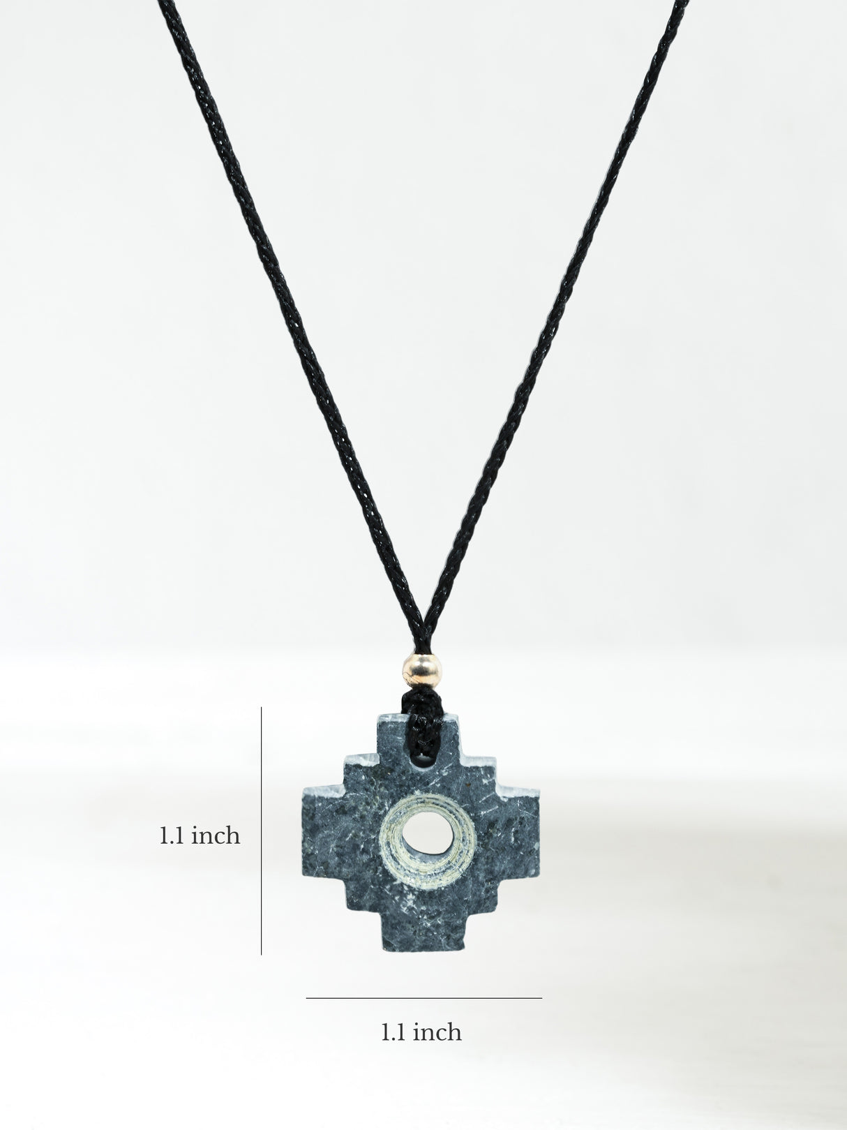 Peruvian Chakana Necklace - Machu Picchu Stone - Small Matte