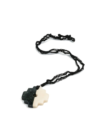 Peruvian Chakana Necklace - Two Color Stone