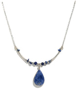 Alpaca Silver Choker Necklace - Sodalite Stone