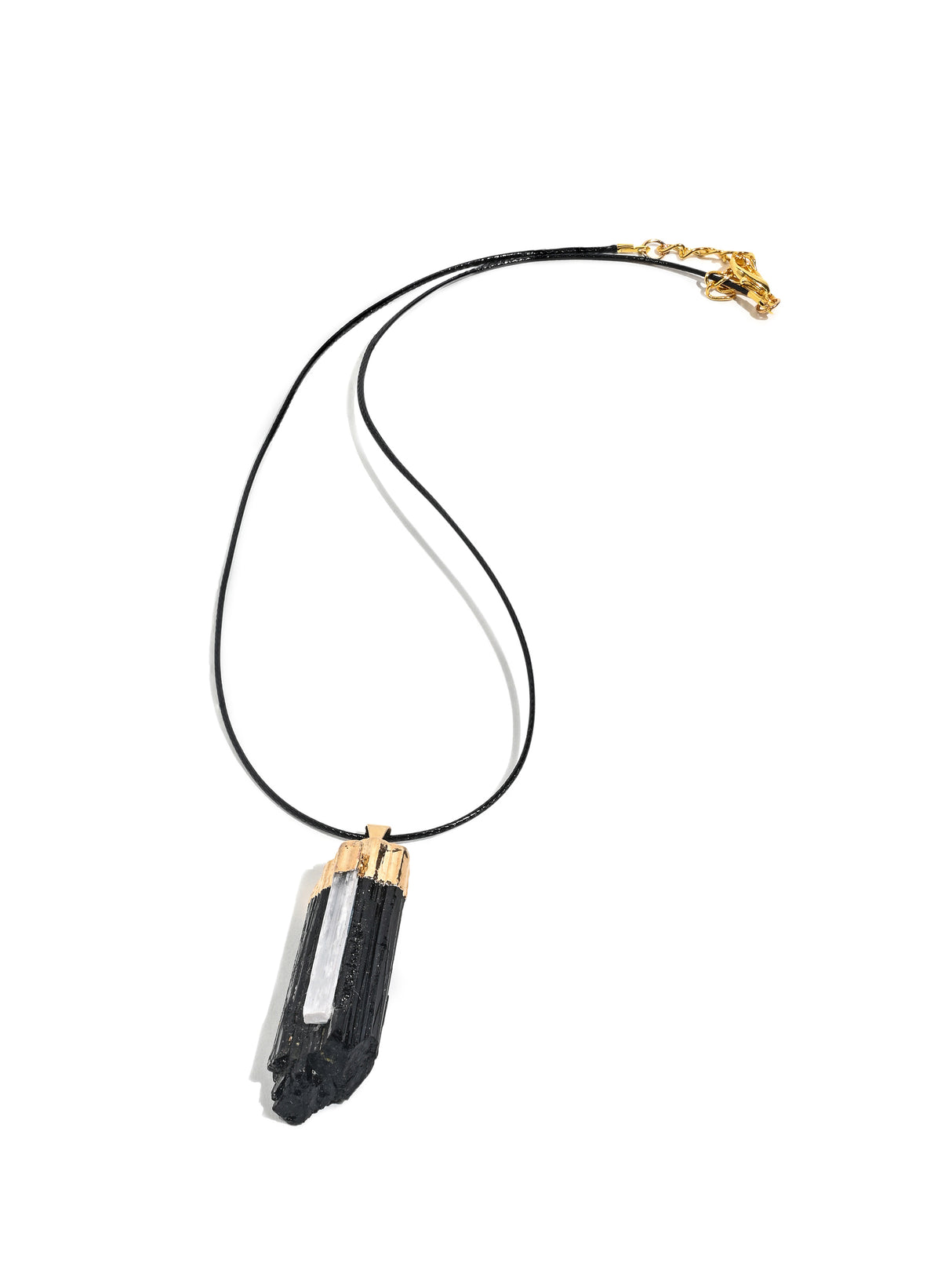 Bodyguard - Black Tourmaline & Selenite Pendant | j0132