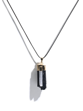 Bodyguard - Black Tourmaline & Selenite Pendant 1 | j11-144