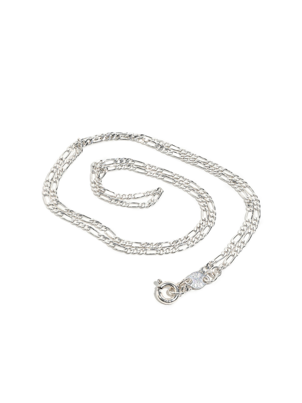 Figaro Link Chain Necklace - Sterling Silver