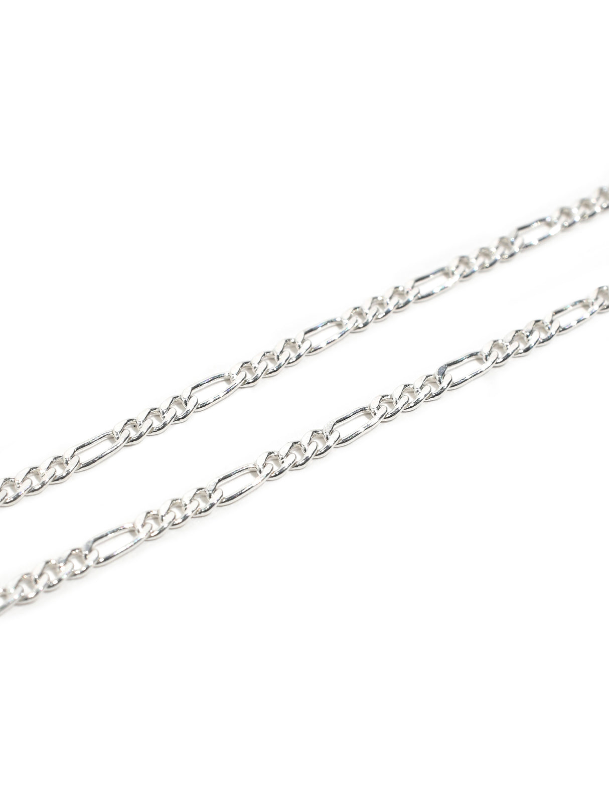 Figaro Link Chain Necklace - Sterling Silver
