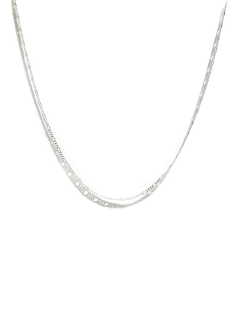 Figaro Link Chain Necklace - Sterling Silver