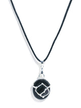 Protection Black Tourmaline Gem Drop Pendant Polished Tourmaline | js28-AG15