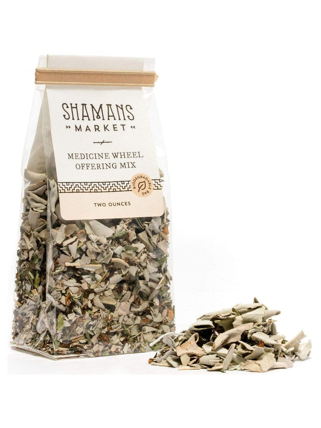 Loose Herbs & Incense Medicine Wheel Offering Mix Sage, Cedar and Sweetgrass Loose