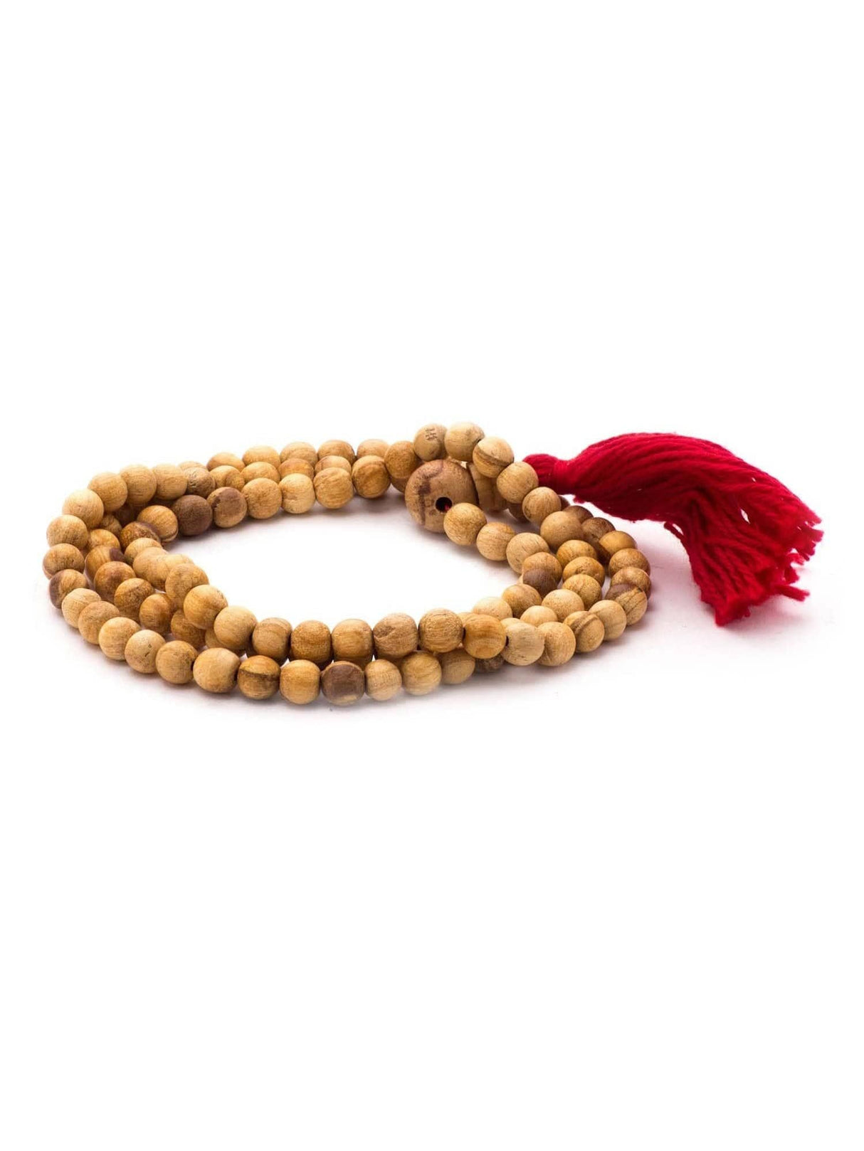Palo Santo Wood Prayer Bead Mala | j0434-Red