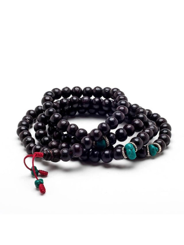 Malas Tibetan Faux Rosewood Japa Prayer Beads - 108 Beads