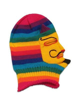Masks Gold Face Knitted Mask - Waq'ollo - Rainbow Stripe