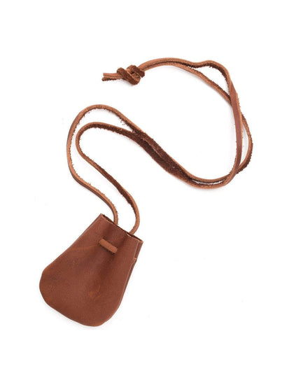 Medicine Bags Medium Brown Leather Medicine Bag