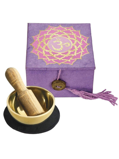 Meditation Bowls Crown Chakra Mini Meditation Bowl in Gift Box
