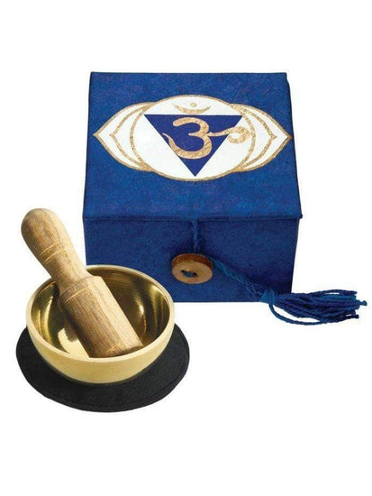 Meditation Bowls Third Eye Chakra Mini Meditation Bowl in Gift Box