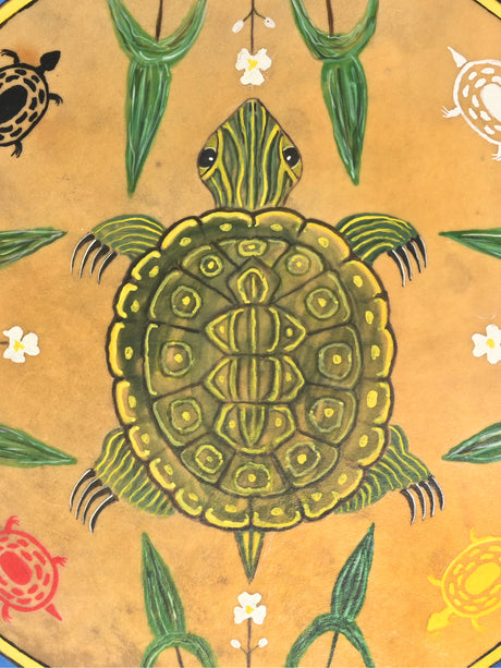 Mother Earth Turtle Buffalo Drum | mmhd-20-18