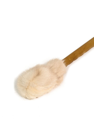 Leather-Wrapped Mink Drum Beater