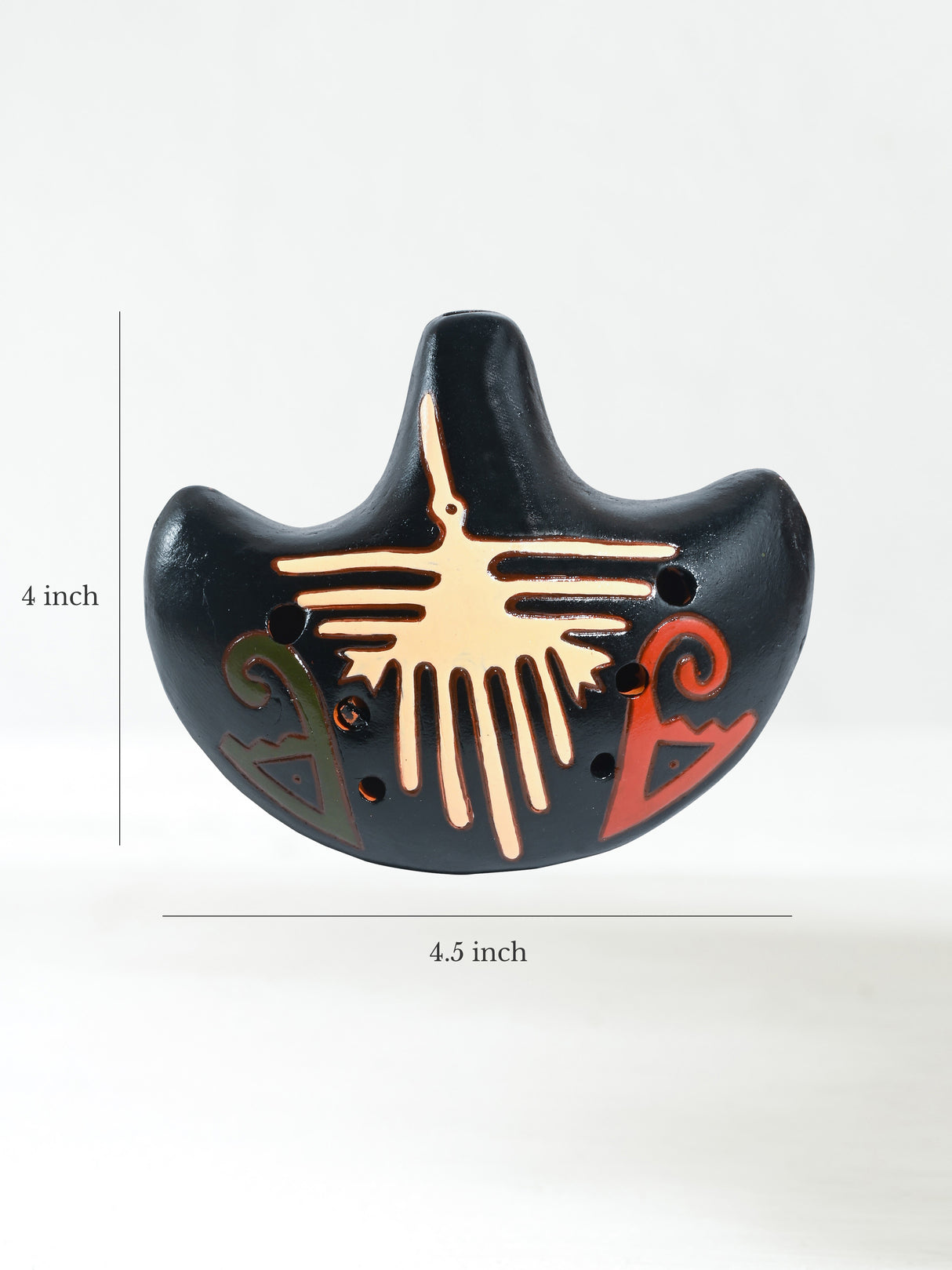 Ocarina Nazca Hummingbird Crescent | mmo4-Black