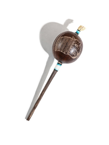 Peruvian Amazon Gourd Rattle - Jaguar