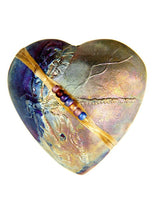 Raku Heart Rattle | mmr041-Dragonfly