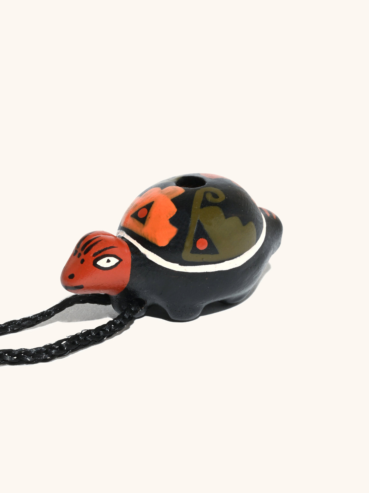Singing Turtle Clay Whistle on Cord