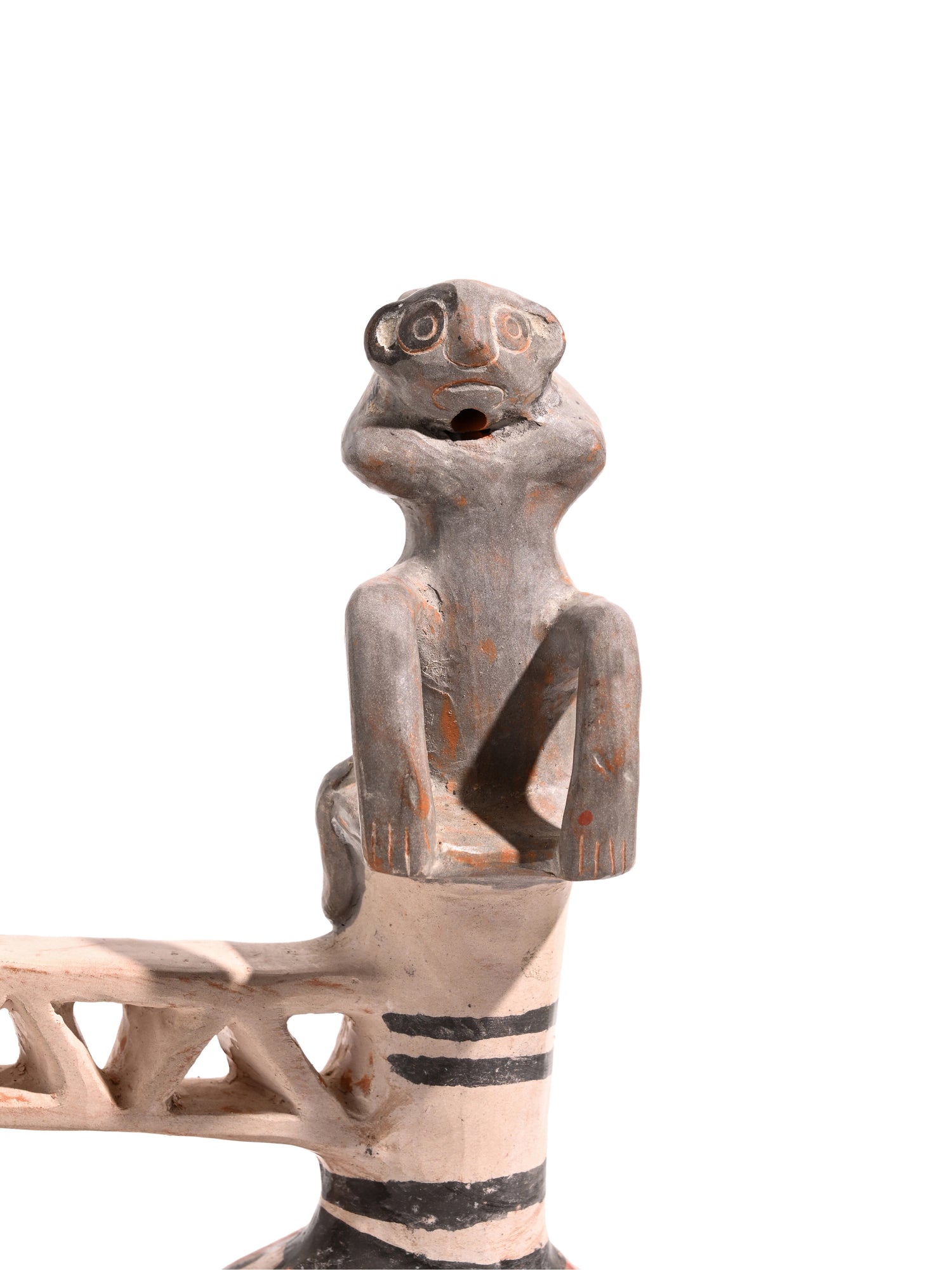 Huaco Silbador-Peruvian Whistling Vessel - Monkey | mmwv026-Coral 4