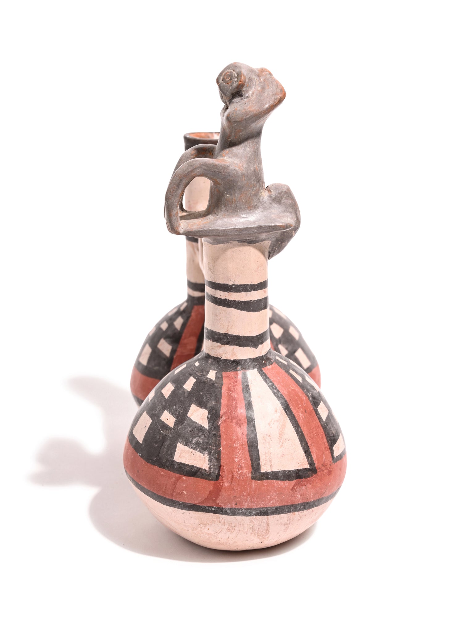 Huaco Silbador-Peruvian Whistling Vessel - Monkey | mmwv026-Coral 1