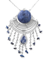 Necklaces Alpaca Silver Choker - Lapis Lazuli Stones