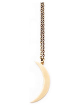 Necklaces Brass Crescent Moon Necklace