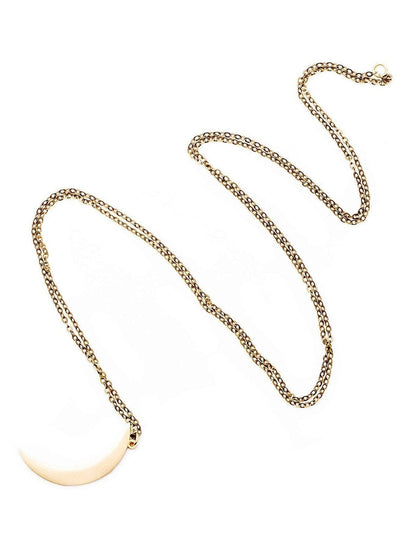 Necklaces Crescent Moon Necklace | j0509-brass