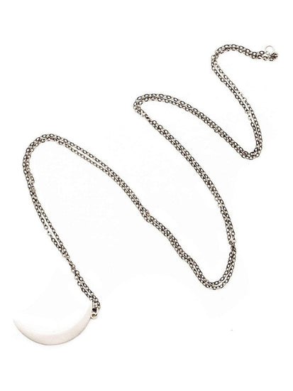 Necklaces Crescent Moon Necklace | j0509-silver