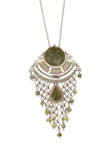 Necklaces Round Alpaca Silver Choker Teardrops & Stones