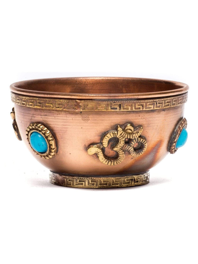 Copper Om Offering Bowl - Small