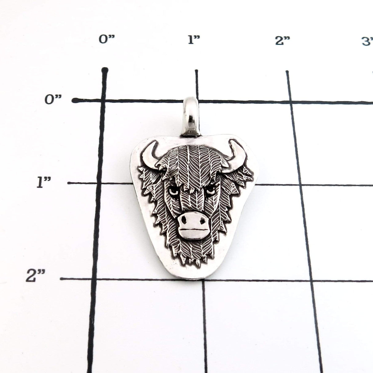 Pendants Sterling Silver Bison Totem Pendant