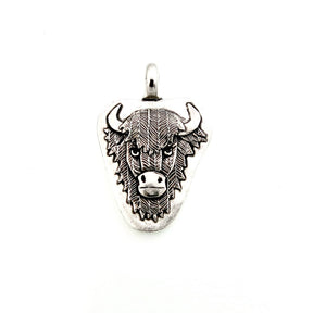 Pendants Sterling Silver Bison Totem Pendant