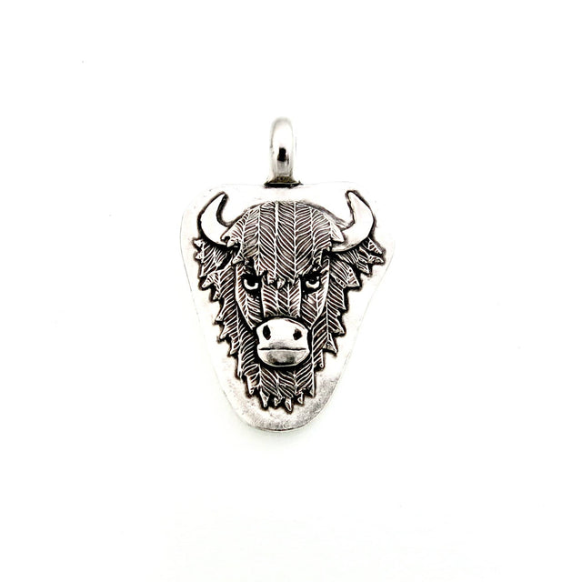 Pendants Sterling Silver Bison Totem Pendant