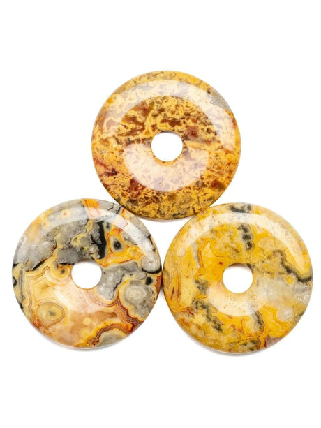 Pi Stones Ivory - Yellow Pi Stone - Crazy Lace Agate