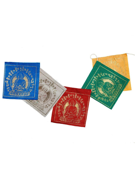 Prayer Flag 5 Buddha Small Paper Prayer Flags -8 ft long