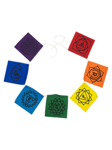 Prayer Flag Mini Seven Chakra Healing Flag